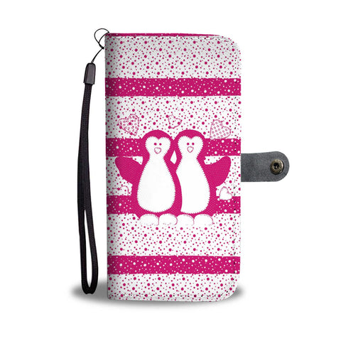 Penguin Print Wallet Case-Free Shipping