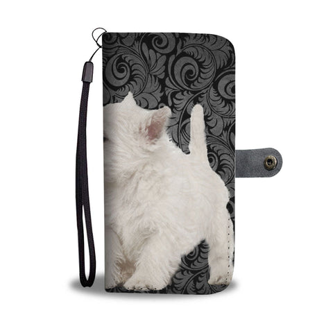 Lovely West Highland White Terrier Dog Print Wallet Case-Free Shipping