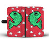 Playing Fish on Red Print Wallet Case-Free Shipping