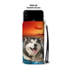 Laughing Alaskan Malamute Wallet Case- Free Shipping