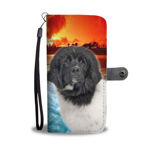 Cute Newfoundland Dog Wallet Case- Free Shipping