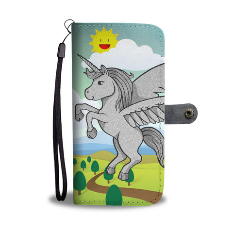 Flying Unicorn Print Wallet Case-Free Shipping