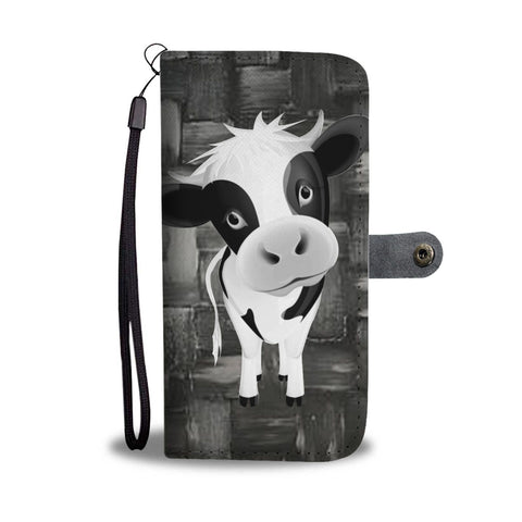 Black & White Cow Print Wallet Case-Free Shipping