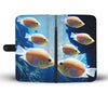 Lovely Kissing Gourami Print Wallet Case-Free Shipping