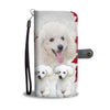 Poodle With White Print Wallet Case- Free Shipping
