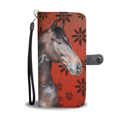 Thoroughbred Horse Print Wallet Case-Free Shipping