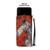 Thoroughbred Horse Print Wallet Case-Free Shipping