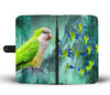 Monk Parakeet Parrot (Quaker Parrot) Print Wallet Case-Free Shipping
