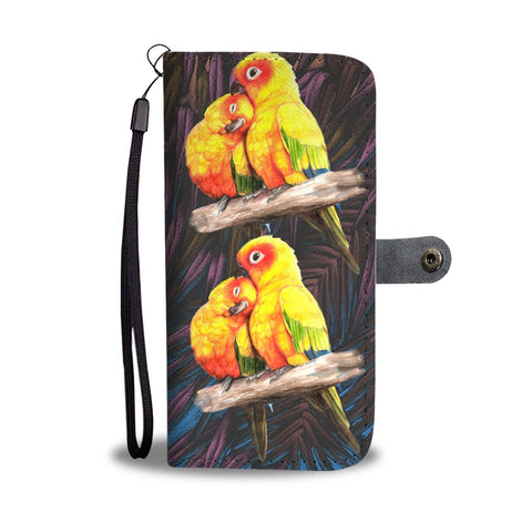 Sun Conure Parrot (The sun Parakeet) Print Wallet Case-Free Shipping