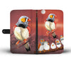 Zebra Finch Bird Print Wallet Case-Free Shipping