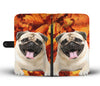 Laughing Pug Dog Wallet Case- Free Shipping