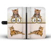 Cute Bengal Cat Print Wallet Case-Free Shipping