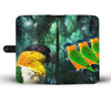 Caique Parrot Print Wallet Case-Free Shipping