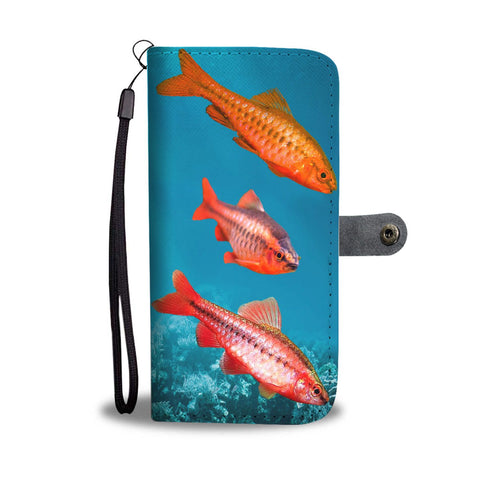 Cherry Barb Fish Print Wallet Case-Free Shipping