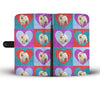 Chow Chow Dog In Hearts Print Wallet Case-Free Shipping