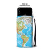 World Map Wallet Case- Free Shipping