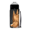 Cute Three Basenji Dog Print Wallet Case-Free Shipping