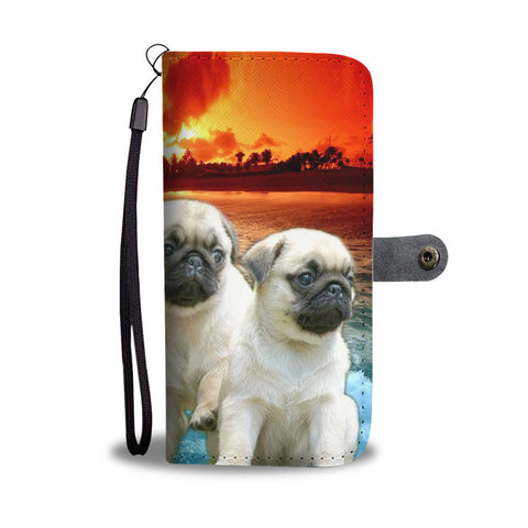 Pug Puppies Wallet Case- Free Shipping