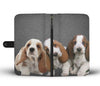 Cute Basset Hound Puppies Print Wallet Case-Free Shipping