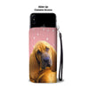 Lovely Bloodhound Dog Print Wallet Case-Free Shipping