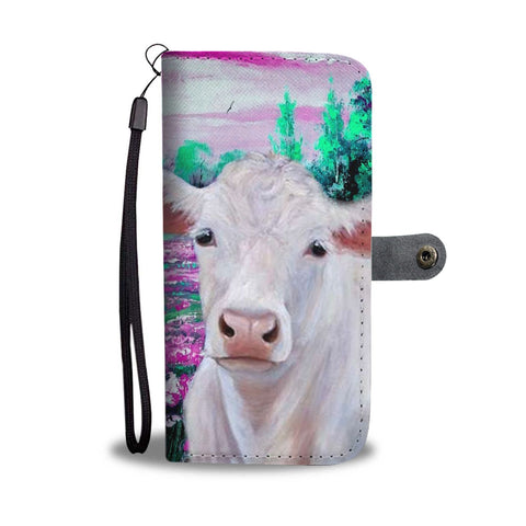 Charolais Cattle (Cow) Print Wallet Case-Free Shipping