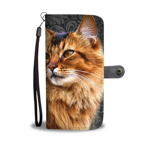 Lovely Somali Cat Print Wallet Case-Free Shipping