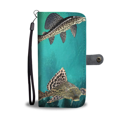 Suckermouth Catfish Print Wallet Case-Free Shipping