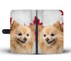 Cute Pomeranian Print Wallet Case- Free Shipping