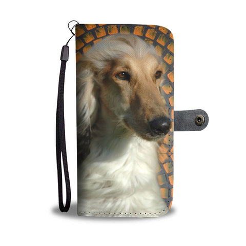 Hand Crafted Afghan Hound Dog Print Wallet Case-Free Shipping