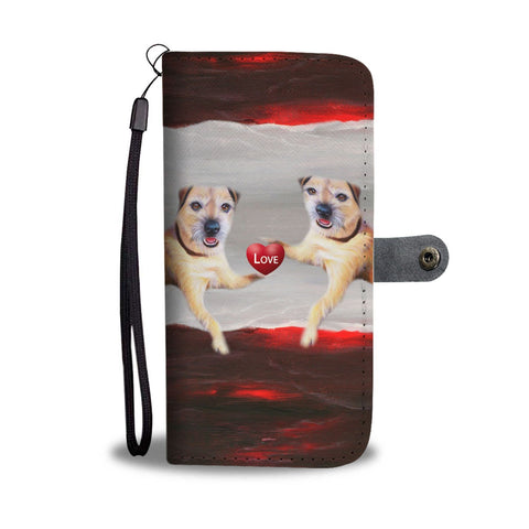 Border Terrier Love Print Wallet Case-Free Shipping
