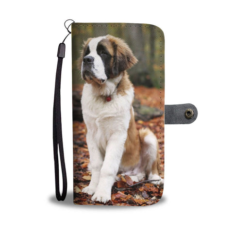 St. Bernard Print Wallet Case- Free Shipping