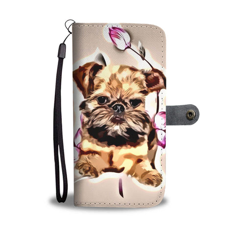 Cute Brussels Griffon Puppy Print Wallet Case-Free Shipping