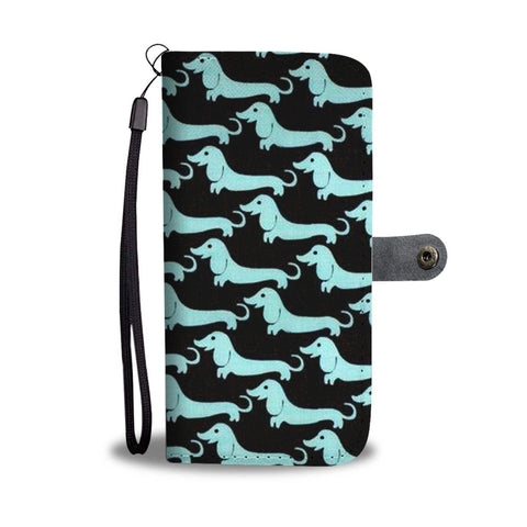 Dachshund Dog 2nd Pattern Print Wallet Case-Free Shipping