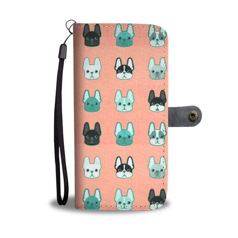 French Bulldog Different Faces Print Wallet Case-Free Shipping