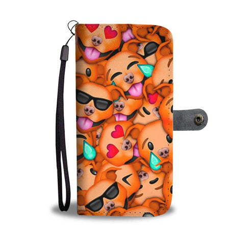 Pitbull Dog Smiley Print Wallet Case-Free Shipping