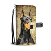 Doberman Pinscher Print Wallet Case- Free Shipping