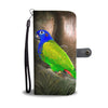 Blue Headed  Parrot Print Wallet Case-Free Shipping