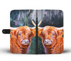 Highland Cattle (Cow) Print Wallet Case-Free Shipping