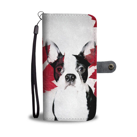 Cute Boston Terrier Print Wallet Case-Free Shipping