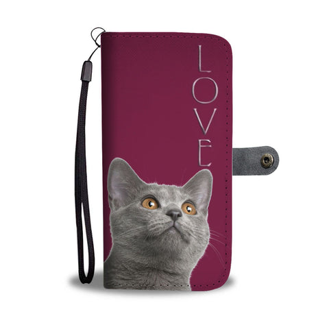 Chartreux Cat Print Wallet Case-Free Shipping