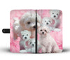 Cute Bolognese Dog Print Wallet Case- Free Shipping