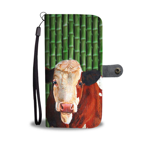 Lovely Simmental Cattle Print Wallet Case-Free Shipping