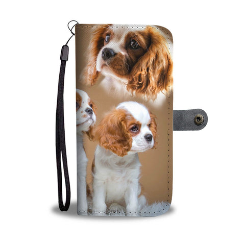 Cute Cavalier King Charles Spaniel Print Wallet Case- Free Shipping