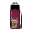 Yorkshire Terrier (Yorkie) On Pink Print Wallet Case-Free Shipping