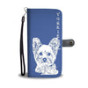 Yorkshire Terrier (Yorkie) On Blue Print Wallet Case-Free Shipping