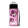 Beagle Dog with Love Print Wallet Case-Free Shipping