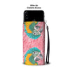 Lovely Blue Headed Parrot Print Wallet Case-Free Shipping