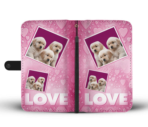 Cute Labrador retriever puppies with Love Print Wallet Case-Free Shipping