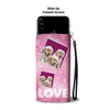 Cute Labrador retriever puppies with Love Print Wallet Case-Free Shipping