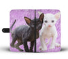 Lovely Cornish Rex Cat Print Wallet Case-Free Shipping